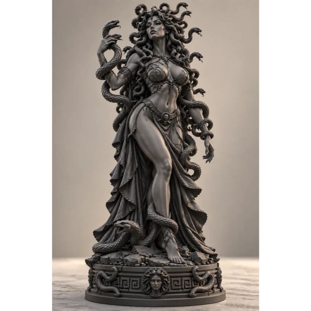 Medusa Goddess Sculpture – Greek Mythology Queen Statue Resin Figurine, Fantasy